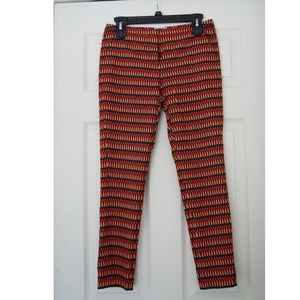 HALOGEN QUINN FIT ORANGE SKINNY PANTS SZ 2